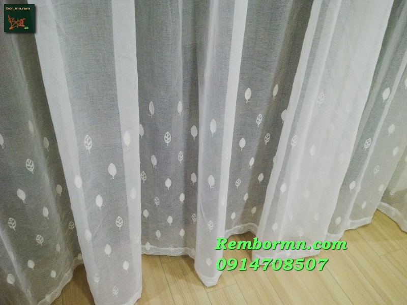 rèm voan thêu nhẹ nhàng 