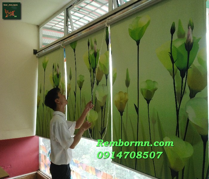 rèm cuốn tranh rèm tranh