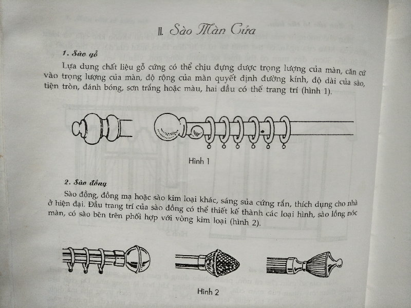 một trang giới thiệu các loại thanh, sào của rèm màn sach-rem-man